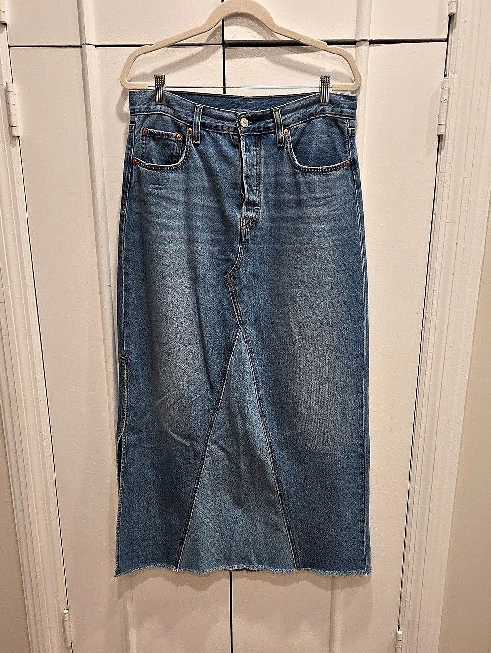 Levi's Long Icon Skirt Denim Skirt Waist 30